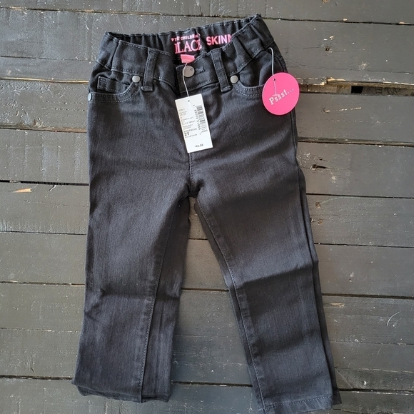 The Children's Place NWT Black Skinny Jeans Denim Toddler Girl 2T - Picture 1 of 3